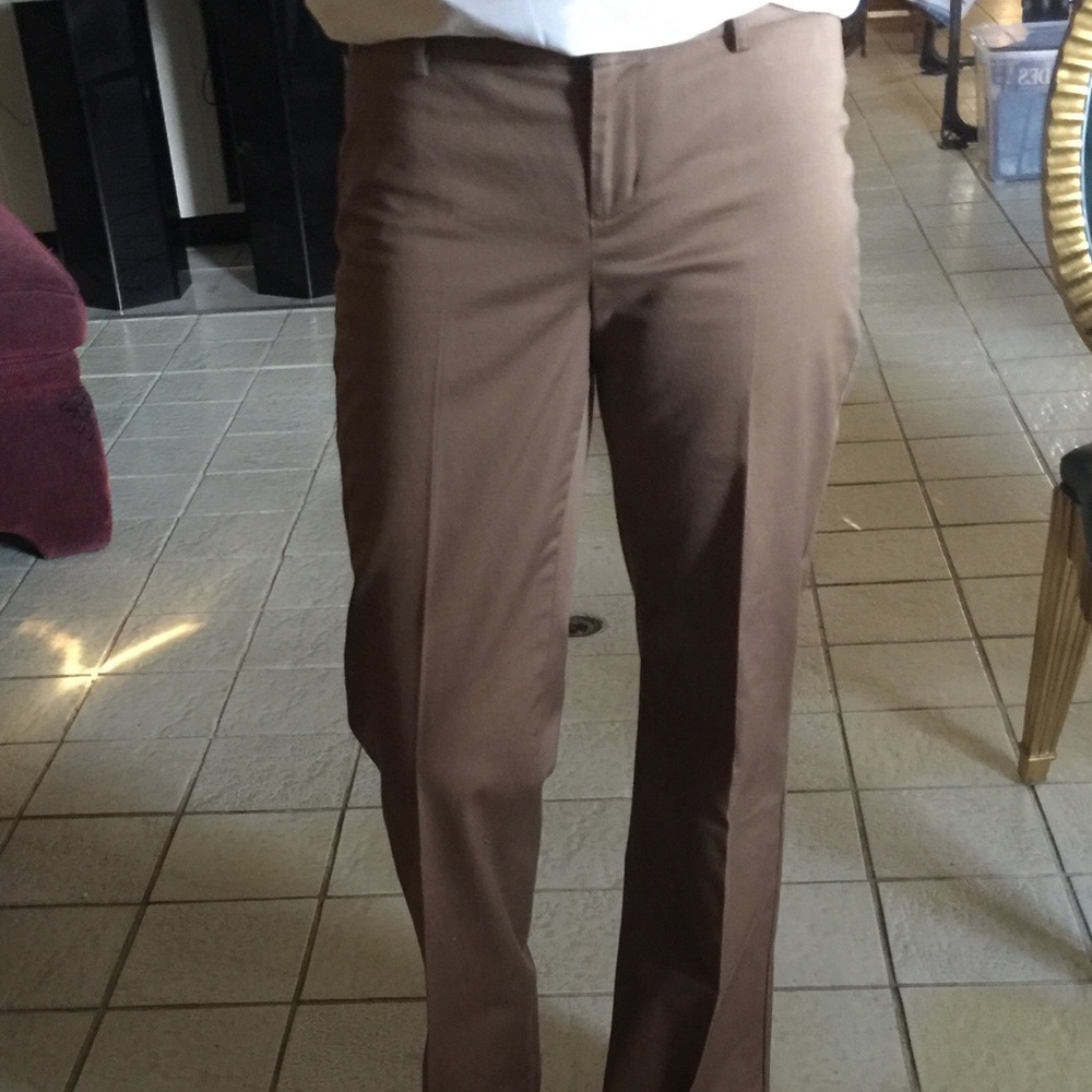 Express Brown Straight-Leg Pants
